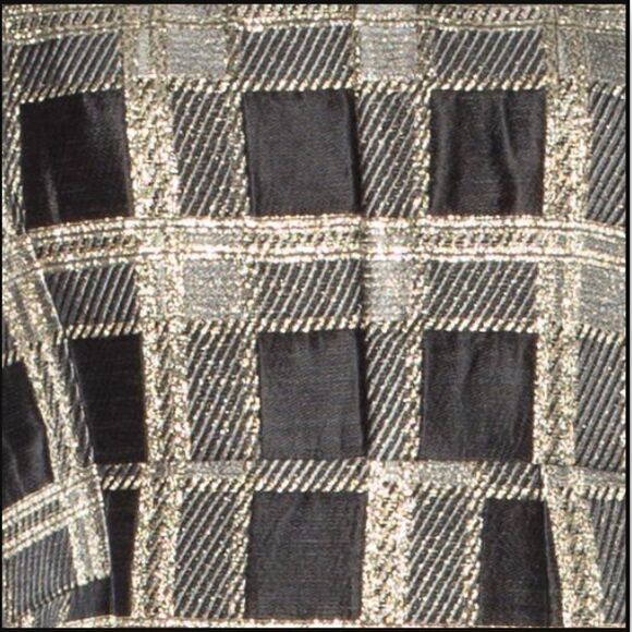 🖤 Marni Black and Gold Metallic Plaid/Gingham Top - perfect for Christmas, NYE! - Picture 4 of 4